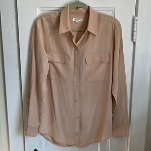 Equipment Femme Silk Pink Button Down Shirt